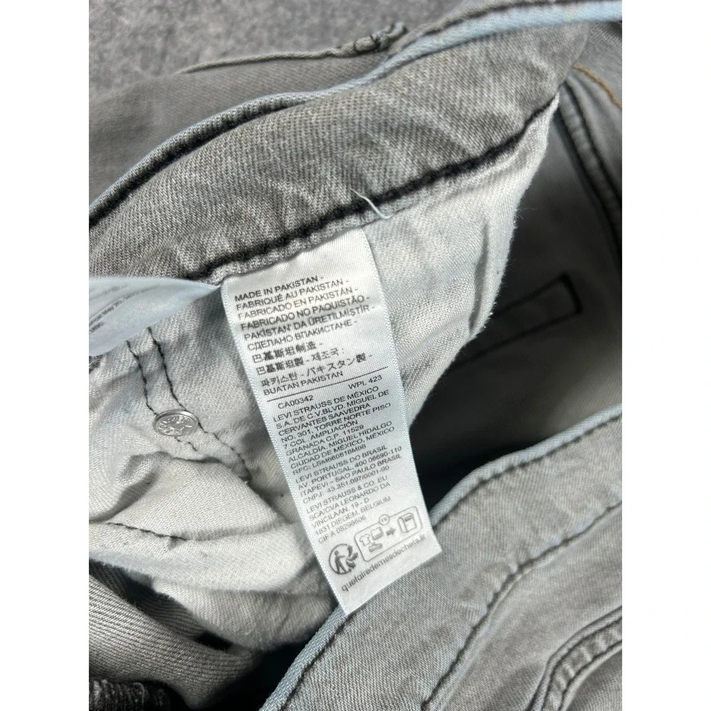 Levis 514 Denim Jeans Mens 36x30 Fits 36x29 Gray Straight Leg Casual Pants